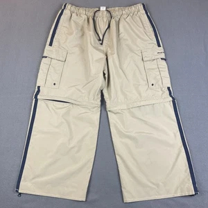 Vintage Old Navy Pants Mens XL Brown Cargo Convertible Parachute Y2K Baggy - Picture 1 of 14