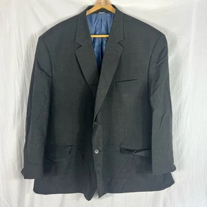 Abrigo de traje GS ajuste perfecto 58R gris oscuro forrado azul de un solo pecho ventilado  - Imagen 1 de 12