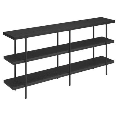 Harper 64'' Wide Rectangular Console Table in Black Grain - Image 1 of 4