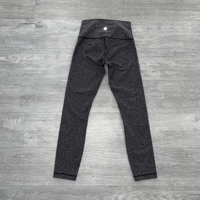 Leggings Lululemon Wunder para mujer 4 tiro alto espiga 25" negro jaspeado Foto 1 de 4