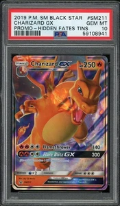 2019 Pokemon SM Black Star Promo Hidden Fates Tins Charizard GX #SM211 PSA 10 - Bild 1 von 2