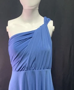 Ann Taylor bellissimo abito blu monospalla damigella d'onore cocktail ballo taglia 2 - Foto 1 di 9