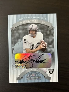Ken Stabler 2002 Donruss Classics Significant Signatures Legend /63 #118 Auto SP - Picture 1 of 2