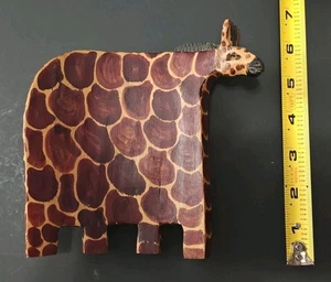Vintage Unique African Wood Carved Curved Giraffe 🦒 Sculpture  Collectable - Picture 1 of 9
