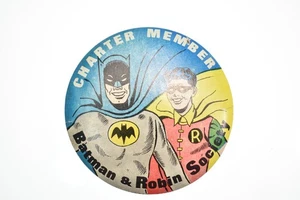Vintage große Batman & Robin Society Charter Member Pinback Button - Bild 1 von 9
