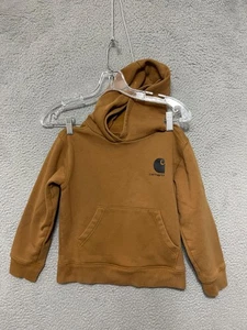 Carhartt Hoodie Boys Size Small 8-10 Brown Sweater Kids Pull over - Picture 1 of 5