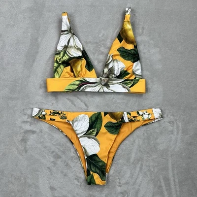 Agua Bendita Megan Evergreen Lemons Bikini Set Women’s Large - Image 1 of 4