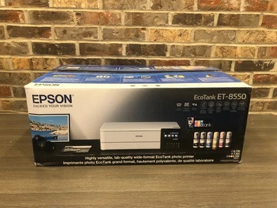 AS IS Epson EcoTank Photo ET-8550 Color Inkjet All-In-One Clogged - Image 1 of 4