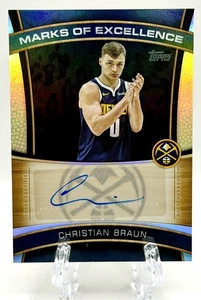 2025-26 Topps Basketball Christian Braun Marks Of Excellence Auto #ME-CB - Picture 1 of 2