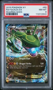 PSA 8 Rayquaza Ex 60 2015 Pokemon Xy Roaring Skies 112312849 - Picture 1 of 2