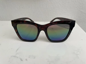 Occhiali da sole donna Kurt Geiger London marrone tartaruga lenti arcobaleno ombreggiate - Foto 1 di 9