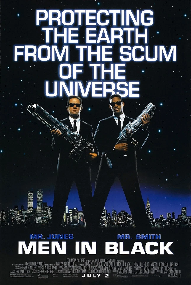 Men In Black movie poster print - Will Smith, Tommy Lee Jones 11 x 17 inches :