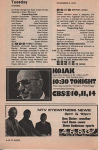 Kojak Telly Savalas Dum Dum 1976 Print Ad Clipping Page Christmas icicles ad - Bild 1 von 2