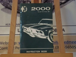 1962 Alfa Romeo 2000 Sprint instruction book. - Bild 1 von 3
