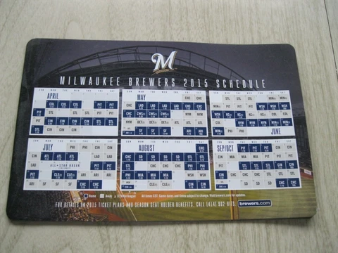 Milwaukee Brewers 2015 Schedule Magnetic -  Major League Baseball - New Cover