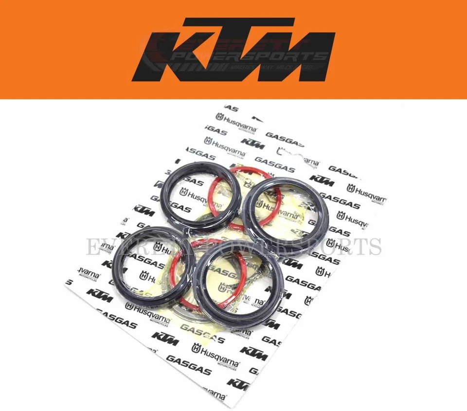 Fork Oil Dust Seal Kit ~17-23 SX XC -F -W EXC ADV SUPER DUKE OEM WP 48mm #D263 B - Image 1 of 4
