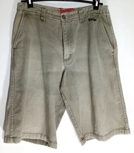 Pantalones cortos de mezclilla estilo Balin diseñados para desvanecerse talla 32 caqui oscuro descolorido. - Imagen 1 de 8