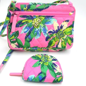 Vera Bradley 2er Set "Tropical Paradise" Petit Crossbody Bag & Zip Coin Purse - Bild 1 von 7