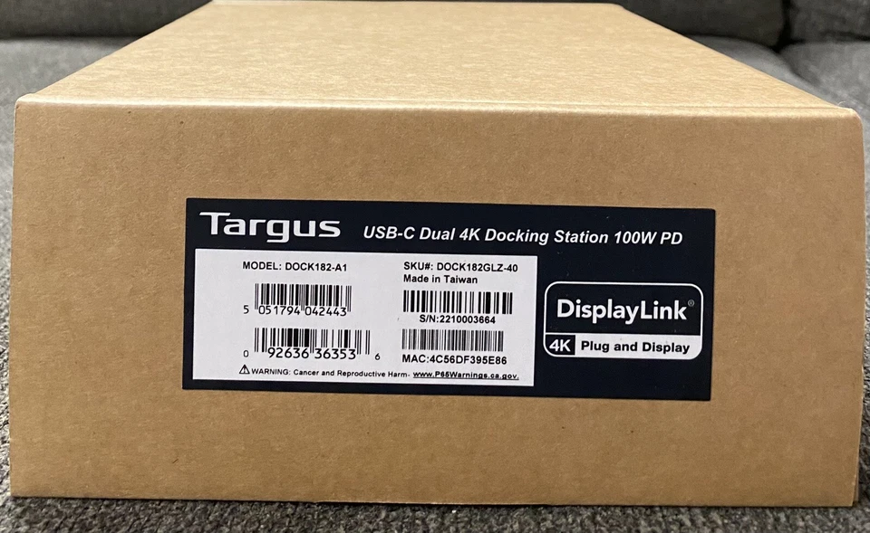 Targus USB-C Universal DV4K Docking Station with 100W Power Delivery - FAST SHIP - Image 1 of 3