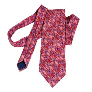 Vintage Liberty London Pink Ditsy Floral Print Pure Silk Tie - Picture 1 of 6