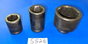 PROTO TOOLS 3 PIECE 1 INCH DRIVE SAE. IMPACT SOCKETS 1-5/16, 1-1/2 DEEP, 2-3/4 - Picture 1 of 18