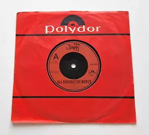 The Jam - All Around The World UK Polydor 1977 Red Plastic Label 7" - Foto 1 di 3