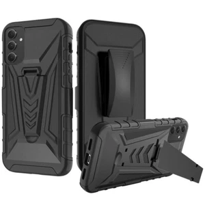 For Samsung Galaxy A15 5G S156V Holster Clip Case Phone Cover + Tempered Glass - Picture 1 of 7