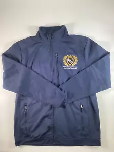 Mens Wear Guard Navy Blue Long Sleeve Full Zip Jacket Large EUC - Picture 1 of 4