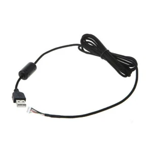 Black Mouse Mice USB Nylon Braided Cable Line Wire For Logitech G500 G500S Parts - Afbeelding 1 van 10