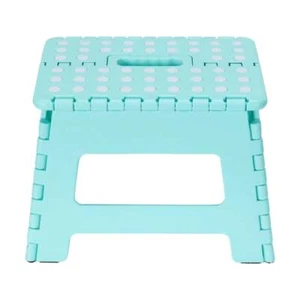 Portable Folding Step Stool Plastic Foldable Chair Store Flat Kitchen Camping - Picture 1 of 9