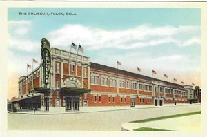 Oklahoma Chrome Postcard Tulsa The Coliseum REPRODUCED - Picture 1 of 2