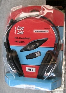 Headset H - 220 Kopfhörer mit Mikrofon Fernbedienung PC Notebook neu - Bild 1 von 4