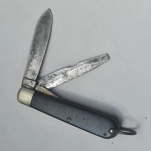 1970's Black Camillus Electricians Pocket Folding Knife 2 Blade 3 5/8'' New York - Picture 1 of 10