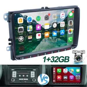 For VW Golf MK5 MK6 Passat Jetta Apple Carplay Car Radio Stereo GPS BT Head Unit - Picture 1 of 20