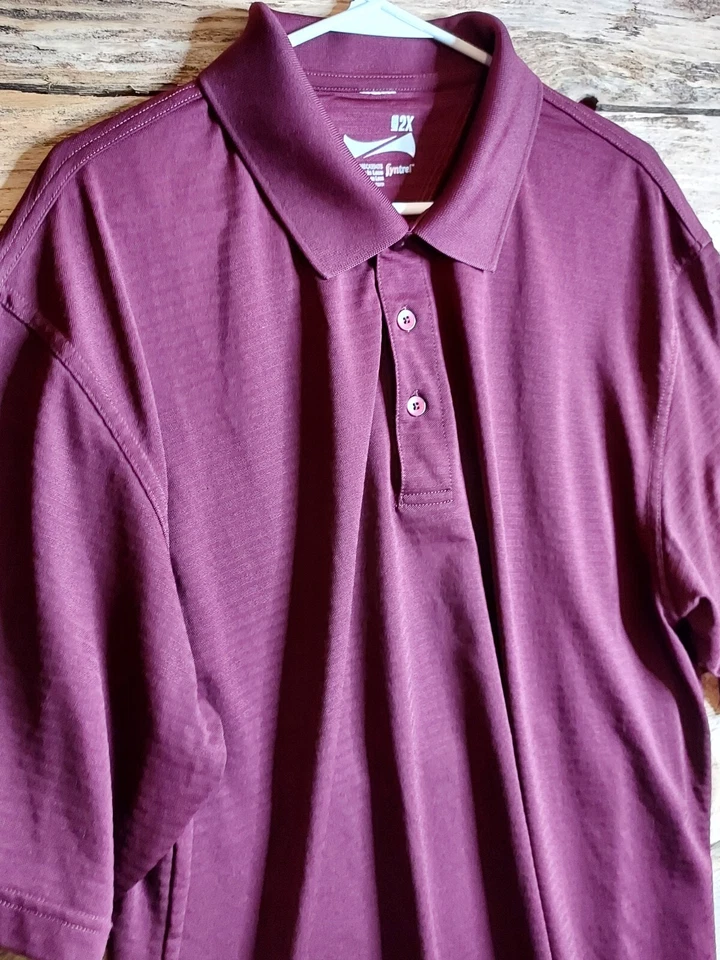 Syntrel Zorrel Burgundy Polo Mens Size 2XL - Image 1 of 4