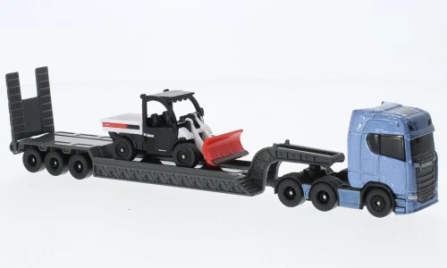Maisto Big Hauler 1/87 HO Scania 770 S + Bobcat Toolcat w/ Blade/Plow #11681 - Image 1 of 1