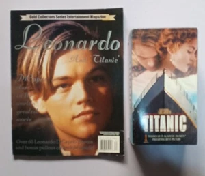 Leonardo DeCaprio and Titanic Movie Gold Collectors Series Magazine & Vhs 1998 - Picture 1 of 6
