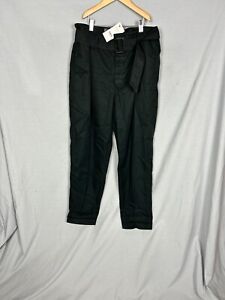 Polo Ralph Lauren, Women's Black Belted Dress Straight Leg Trousers, Size UK 10