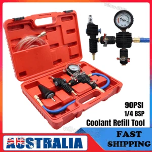 Car Radiator Pressure Tester Coolant Refill Bleeder Vacuum Cooling System Kit - Picture 1 of 12