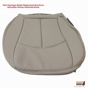 2003-2006 Mercedes E320 Passenger Bottom Perforated Leather Seat Cover Ash Gray - Picture 1 of 6