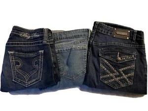 Big Star Luxe Nation GAP gerade kurze Caprihose Medium Wash Jeans Größe 8/29 Paket x3 - Bild 1 von 12