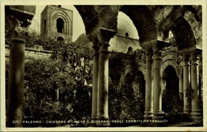 RPPC Palermo Claustro Iglesia de San Juan San Giovanni Eremiti Italia Postal - Imagen 1 de 2