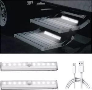 Ziciner 2PCS Motion Activated RV Step Lights, 10 LED Charging Models Movable Hig - Picture 1 of 12
