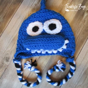 Crochet Shark Hat baby toddler child adult 5 sizes pattern PATTERN ONLY - Picture 1 of 2