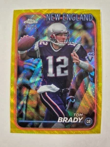 2024 Topps Chrome Yellow Wave REFRACTOR TOM BRADY #37/75 - Picture 1 of 1