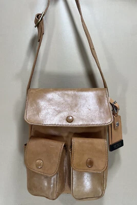 RARE TUMI 1970's COLUMBIAN LEATHER VINTAGE Small 9” Shoulder Bag - Image 1 of 4