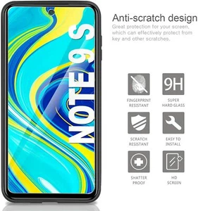 COVER CUSTODIA + PELLICOLA VETRO TEMPERATO PER XIAOMI REDMI NOTE 9S S NERO  - Foto 1 di 24