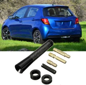 Tornillo de radio AM/FM de mástil de antena negro carbono corto de 3" para Toyota Yaris 2007-2018 - Imagen 1 de 9