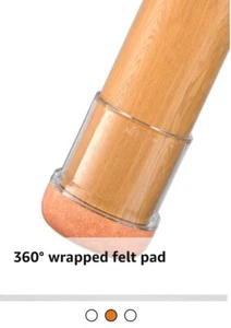 Eyefeat Chair Leg Floor Protectors Covers Clear (16-Pk) Small .6”-.8” - Picture 1 of 8