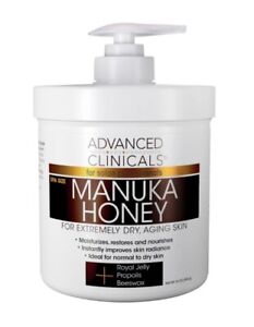 Advanced Clinicals Manuka Honey Moisturizing Skin Lotion Daily Use - 16 oz